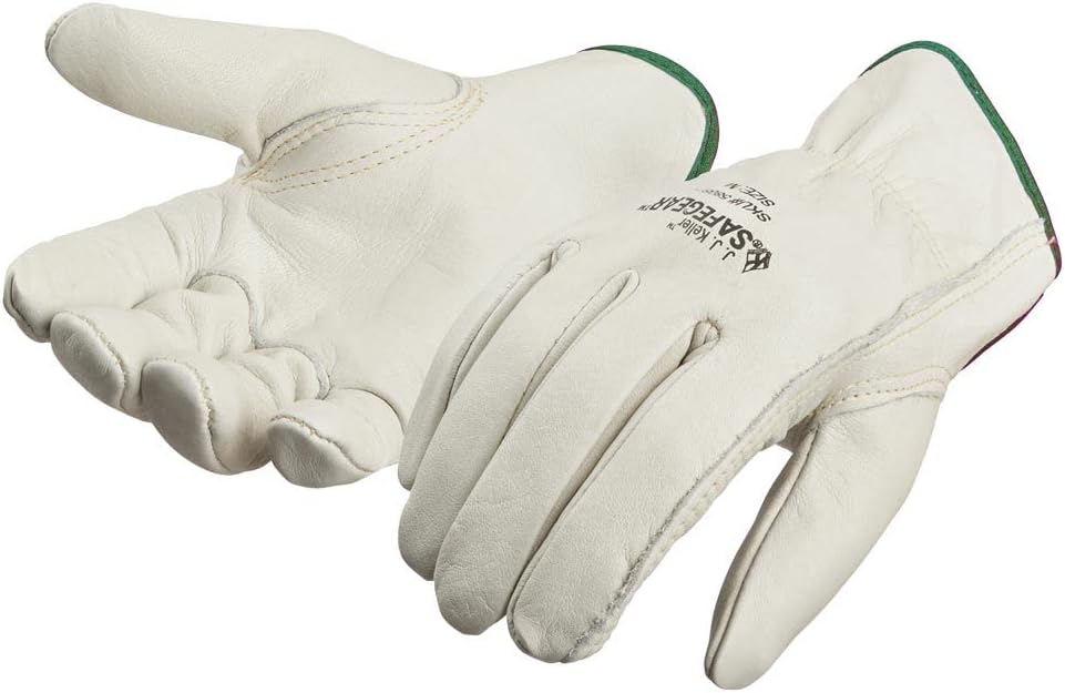 J. J. Keller & Associates, Inc. SAFEGEAR Cowhide Leather Work Gloves with Keystone Thumb