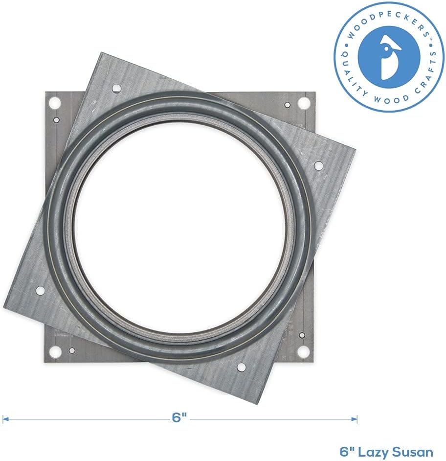 Lazy Susan Hardware, 6 inch, 500 lbs. Load Capacity, Pack of 5 Steel Lazy Susan Turntable Ball Bearing, by Woodpeckers