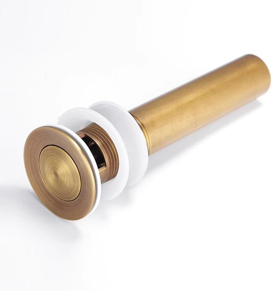 Bathroom Toilet Antique Solid Brass Pop up Drain Sink Drain Faucet Stopper Small Pop with Overflow