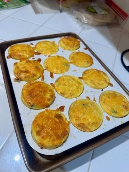 Palksky Silicone Egg Bite Molds, 2Pack 12-Cavity Muffin Pan for Baking, Tarts, Nonstick Cupcake Pan