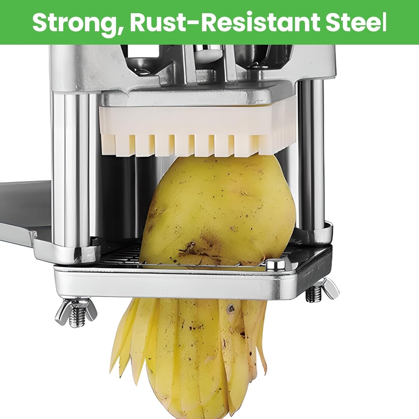 3/8" Replacement Vegetable Chopper Blade, 420j2 Stainless Steel Interchangeable Blade & Pusher Block Set for Commercial Vegetable Dicer Fruit Cutter