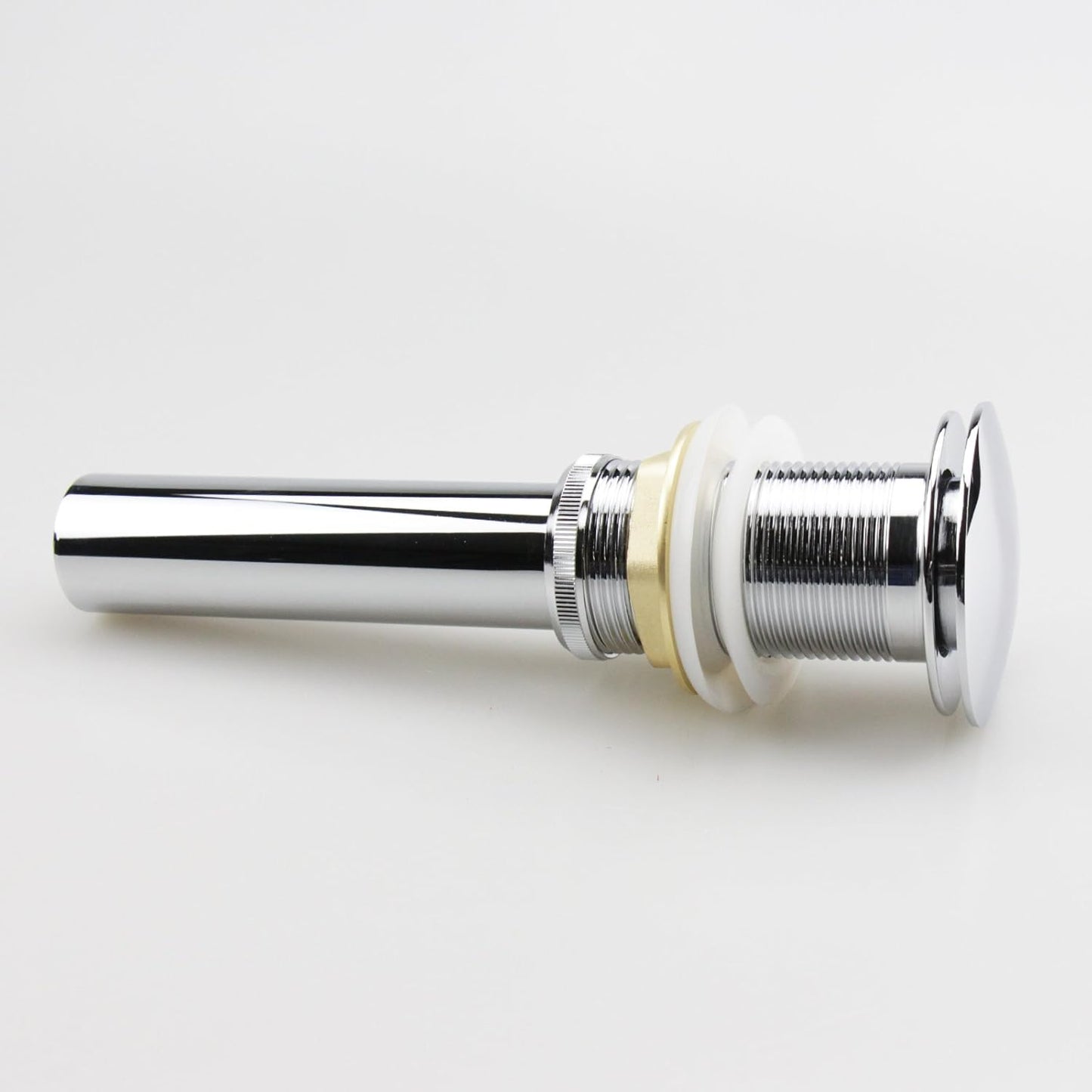 Pop Up Sink Drain Without Overflow, Bathroom Faucet Vessel Vanity Sink Drain Stopper, Polished Chrome