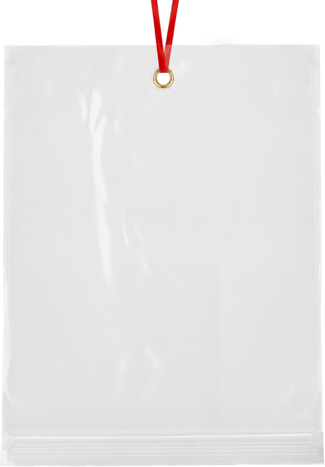 GPI - 10" x 13" Reclosable Zip Bags with Bottom Hang-hole & Pre-inserted 12" Twist-tie. 4 Mil Heavy-duty Resealable Zipper Baggy with Grommet/Metal Eyelet for Hanging (Insert Size 10x11.5) 1000 Pack