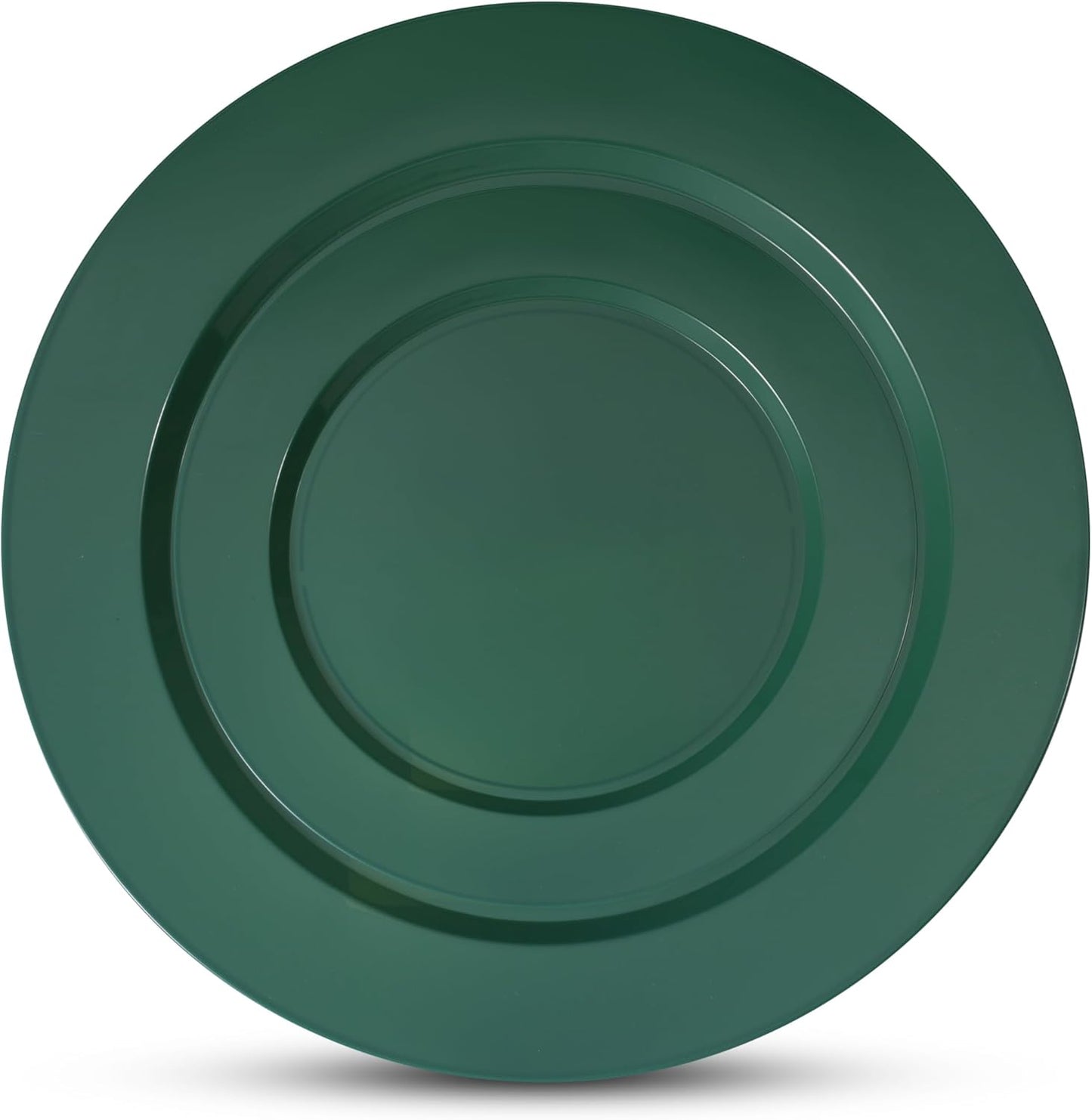 Munfix 100 Green Plastic Plates Set, 50 Pcs 10 Inch Dinner and 50 Pcs 7 Inch Dessert Plates, Elegant Fancy Heavy Duty Disposable Plates for Party, Wedding, Green