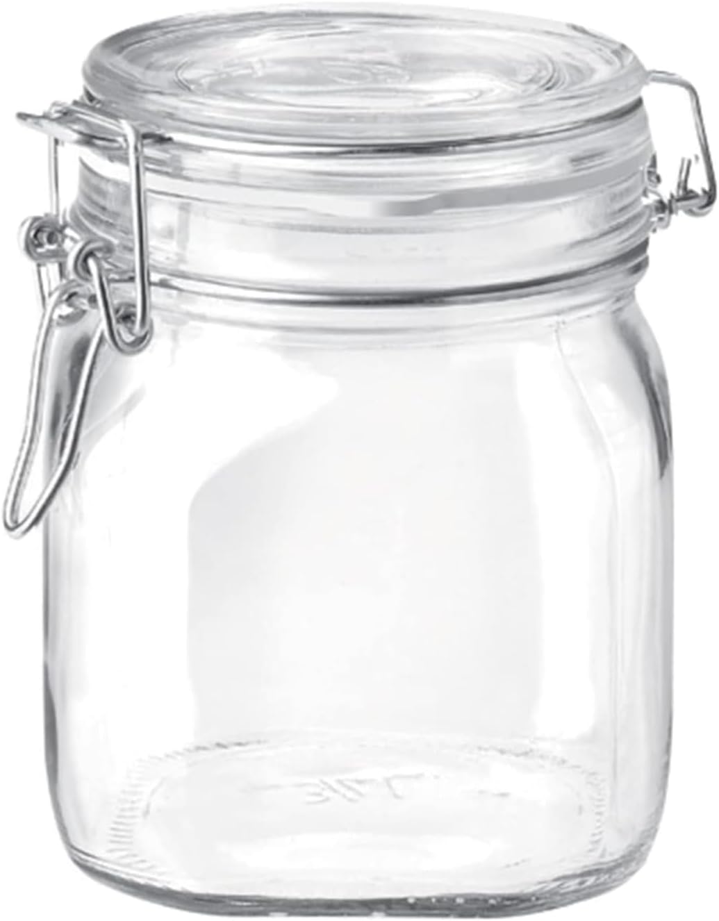 Bormioli Rocco SYNCHKG114546 Fido Clear Glass Jar with 85 mm Gasket , 0.75 Liter (Pack of 2)