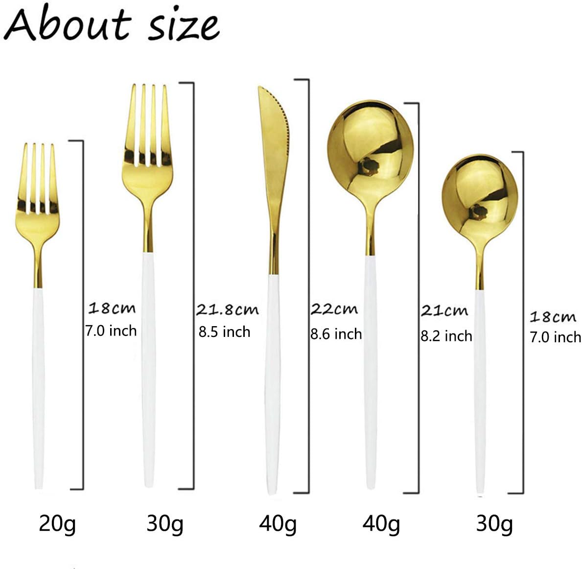 JASHII 30-Piece Stainless Steel Satin Finish Flatware Set, Mirror Polished Tableware Cutlery for Home and Restaurant, Dishwasher Safe