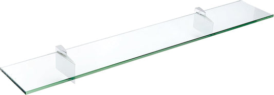 Spancraft Glass R-6x12-Chrome Raven Glass Shelf, Chrome, 6" x 12"
