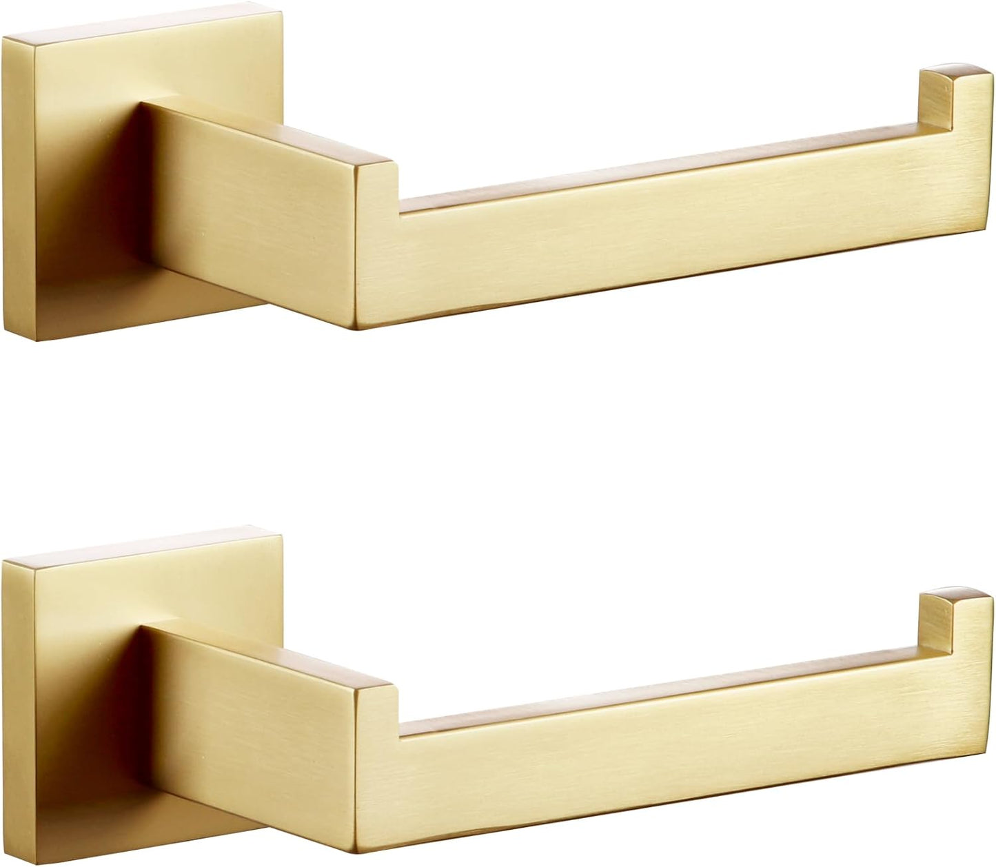 KOKOSIRI Gold Toilet Paper Holder Toilet Roll Holder for Bathroom Kitchen Washroom T-304 Stainless Steel Wall Mounted, 2 Pack, B2003BG-P2