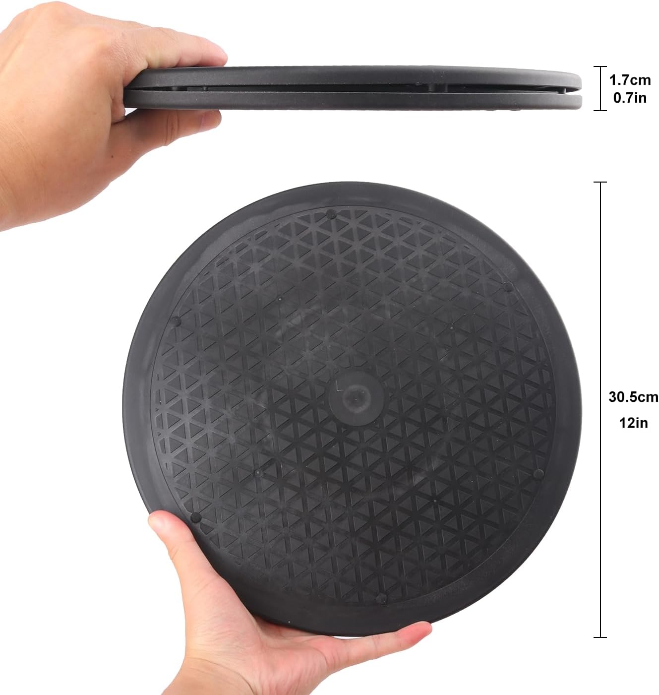 6 Pack 12 Inch Lazy Susan Turntable, Heavy Duty Lazy Susan Turntable Organizer, Premium 12 Inch Rotating Swivel Stand for Table Top, Kitchen, and More