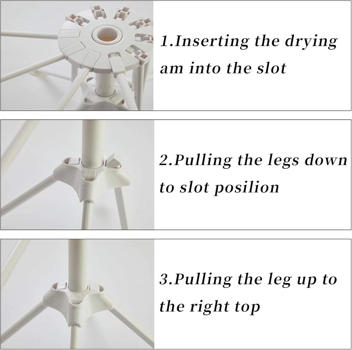 2 Pack Foldable Pasta Drying Rack, Homemade Fresh Spaghetti Stand Collapsible Dryer Noodle Hanger for Kitchen with 10 Arms, White