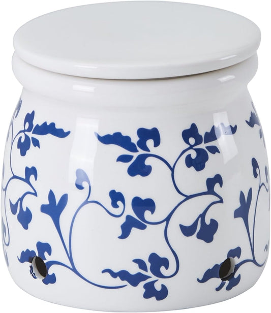 Terracotta Garlic Storage Container, Ceramic Keeper for Kitchen Counter, Holder Storage Container to Keep Your Garlic Cloves Fresh Longer,White