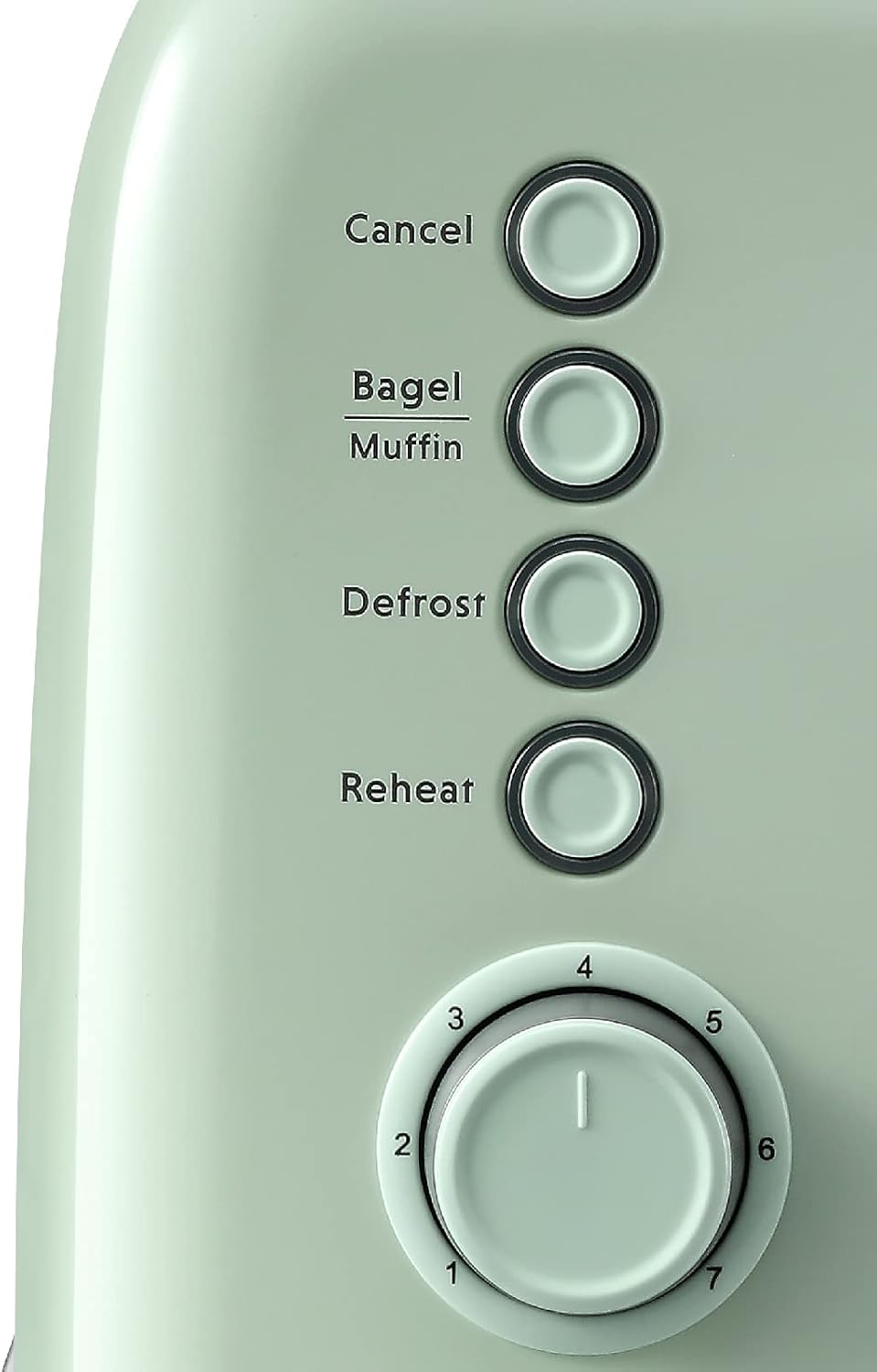 BUYDEEM DT620 2-Slice Toaster, Extra Wide Slots, Retro Stainless Steel with High Lift Lever, Bagel and Muffin Function, Removal Crumb Tray, 7-Shade Settings,Cozy Greenish