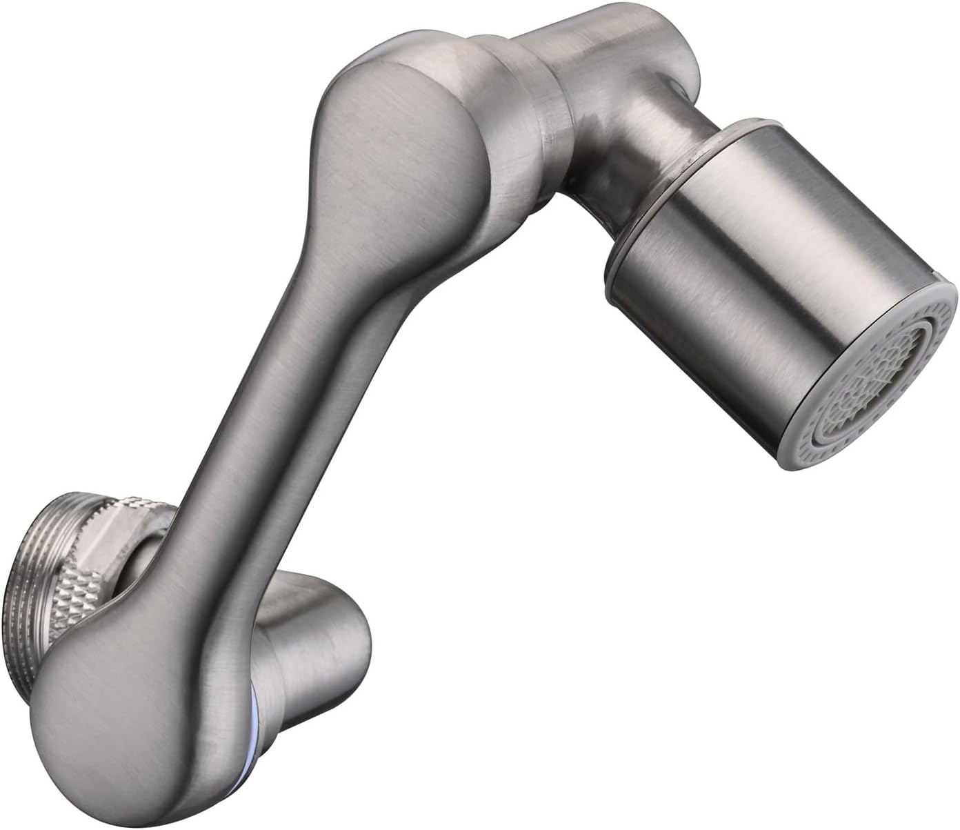 Universal 1080° Swivel Bathroom Faucet Extender with 2 Modes Rotating Faucet Attachment Aerator for kitchen Sink Brushed Nickel