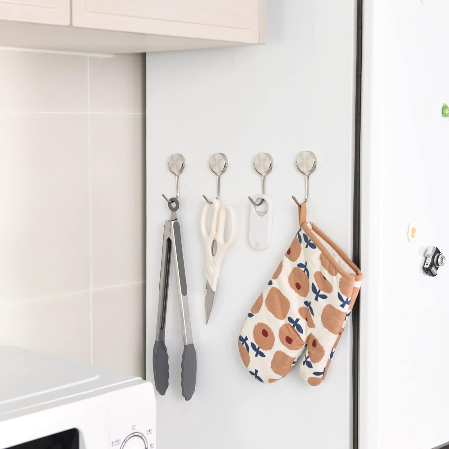 Magnetic Hooks Heavy Duty Magnets Hooks for Refrigerator Grill Toolbox Outdoor,Cruise Essentials Camper Accessories,8pack（Silver,0.9in-1 15Lbs）