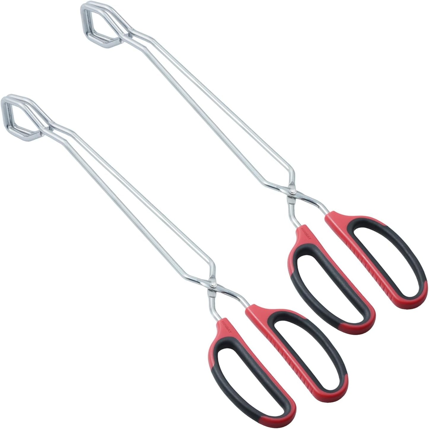 Stainless Steel Scissor Tongs 15-Inch Heavy Duty Grilling Tongs, Set of 2