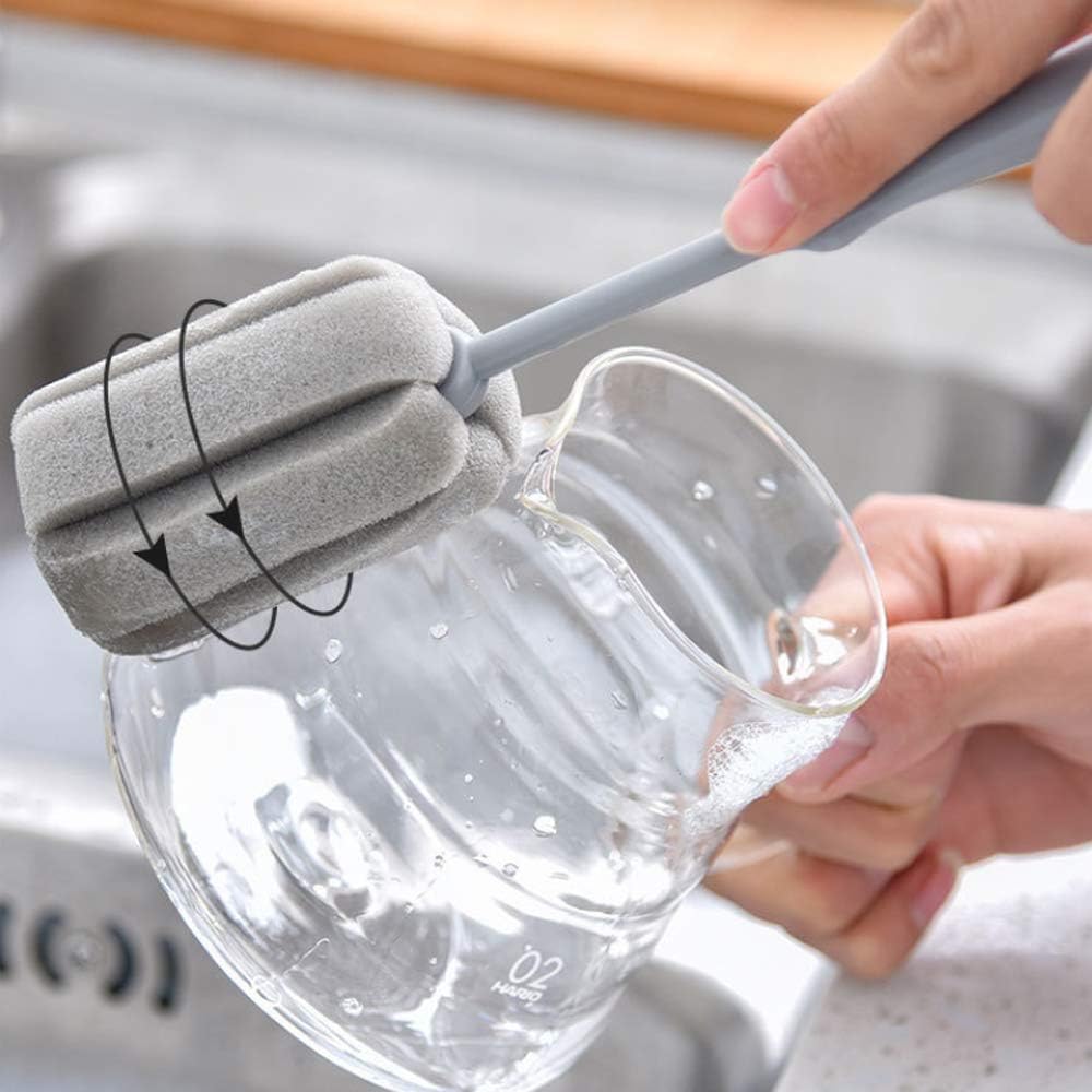 Brush Bottle 2 Pack 1 Long 1 Short Cleaning Brush Wine Glass Sponge 2 Pack Traceless Hook