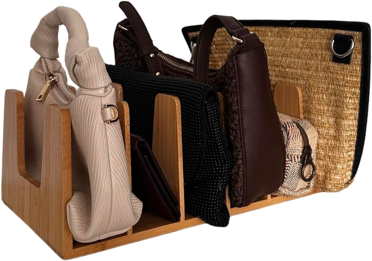 Kitchen Cabinet Organizer - Sturdy Bamboo Pot and Pan Organizer for Inside Cabinet - Multiuse Lid Organizer - Durable & Minimalist Kitchen Cabinet Organizer