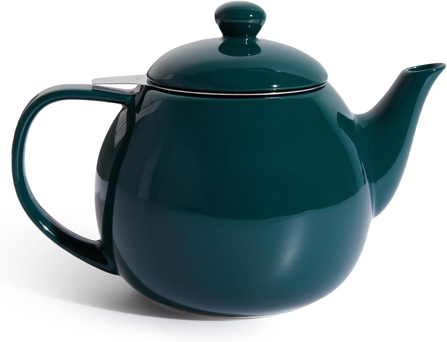 Sweese Teapots for Tea, 27 oz Porcelain Tea pot with Removable Stainless Steel Infuser, Tea Pots for Loose Tea - Dark Green