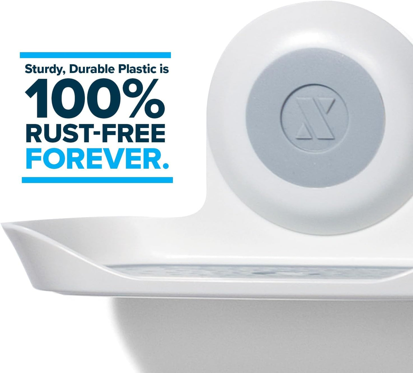 SlipX Solutions Strong Hold Soap Saver, Suction Cup Soap Holder, Must Have Universal Kitchen & Bathroom Shower Accessories, White