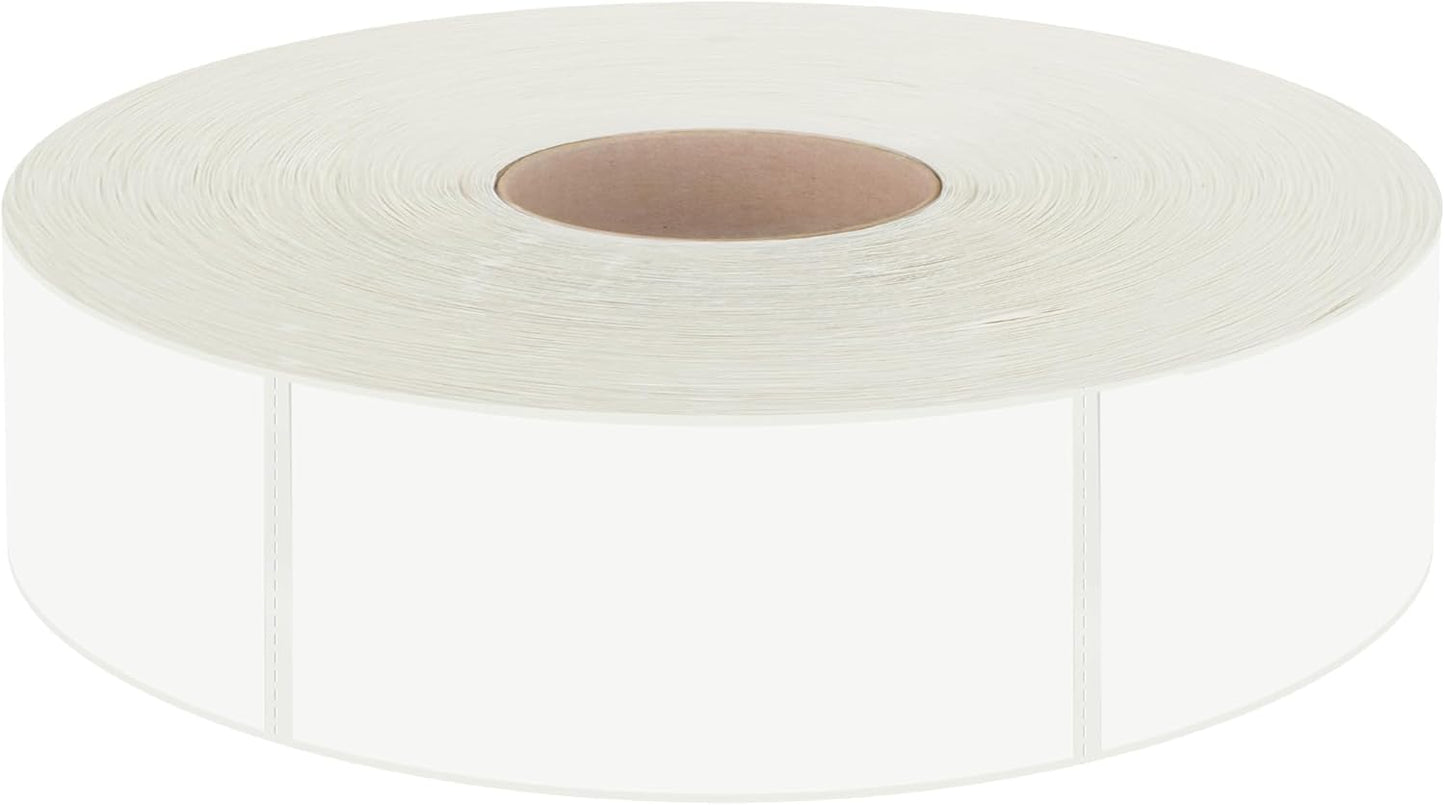 500 Removable Blank Food Labels, Water/Oil/Tear Resistant with Perforation Line for Freezer Food Containers Jars Pantry Organization (Each Measures 1” x 2”)