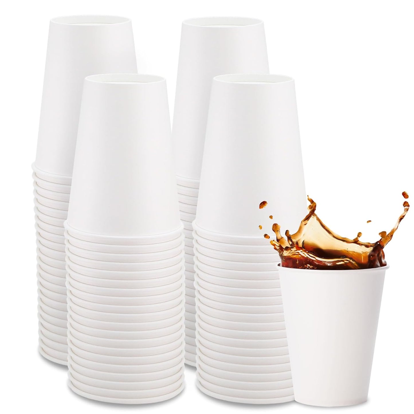 Freshware Coffee Cups 12 oz [1000 Pack] Disposable Paper Cups for Hot or Iced Coffee Cup, Slushie Cup, Milkshakes, Smoothies, and Tea
