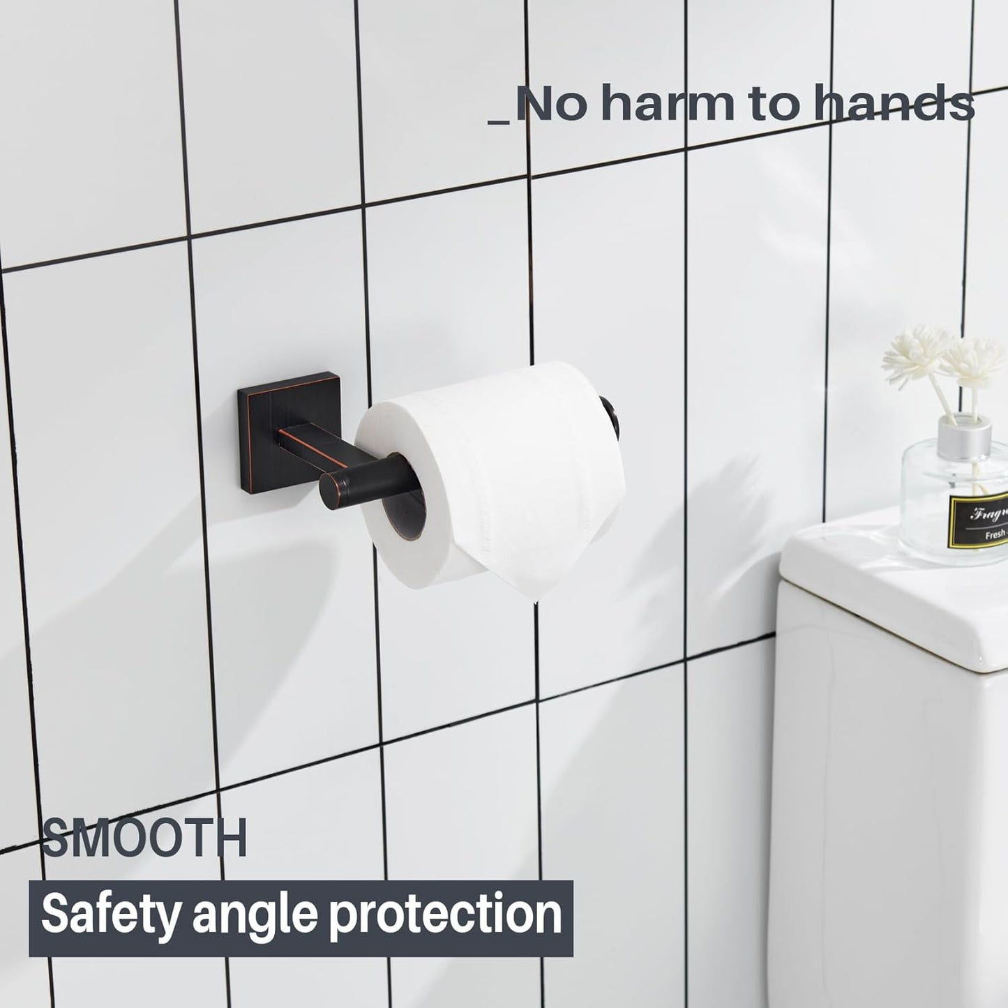 KOKOSIRI Toilet Paper Holder Oil Rubbed Bronze for Bathroom Kitchen Toilet Roll Holder Hold Mega Rolls Wall Mount, Stainless Steel 2 Pack, B2008ORB-P2