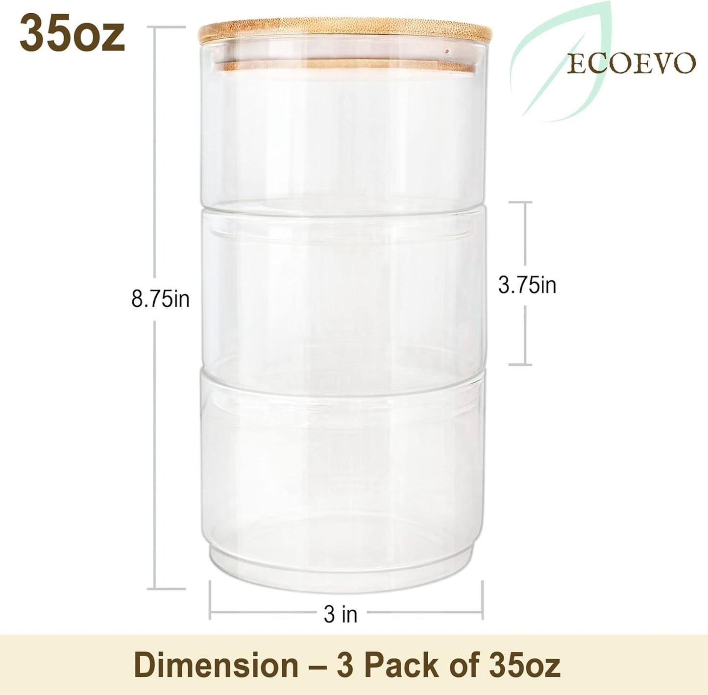 Glass Jar with Bamboo Lid (25oz)