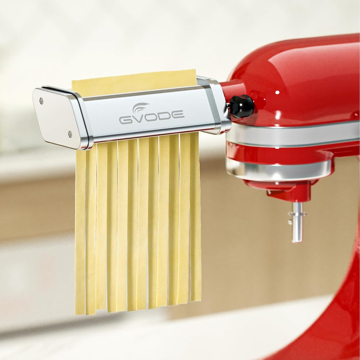 Pasta Attachment for KitchenAid Stand Mixer Included Pasta Sheet Roller, Spaghetti Cutter and Fettuccine Cutter Pasta Maker Stainless Steel Accessories 3Pcs by Gvode