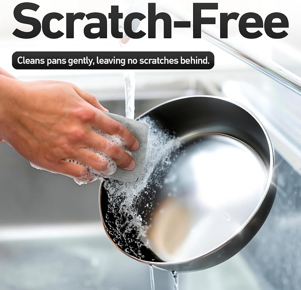 Casanero 12-Pack Silicone Scrubbing Sponges, Heavy-Duty, Non-Scratch | Reusable, Odor-Free, Multi-Purpose Cleaning for Dishes, Non-Stick, Countertops