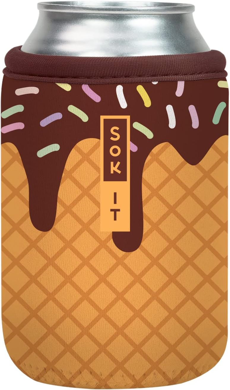 Sok It CanSok Sleeve for Beer & Soda Insulated Neoprene Cover (I Scream You Scream, 12oz Can Sleeve)