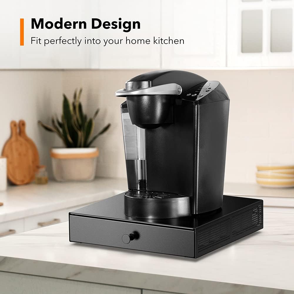 SICHEER K Cup Organization Storage Drawer Maker K Cup Holder Coffee Pod Organizer Stand Tray Counter Rack Countertop Maker Stand Capsules Compatible with Keurig Accessories Holds 36 Pods