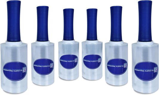International Plastics Co. 6 Pack of 5" Plastic Stretch Film Wrap with Rotating Handles 1000 feet Each 500% Stretch Ability