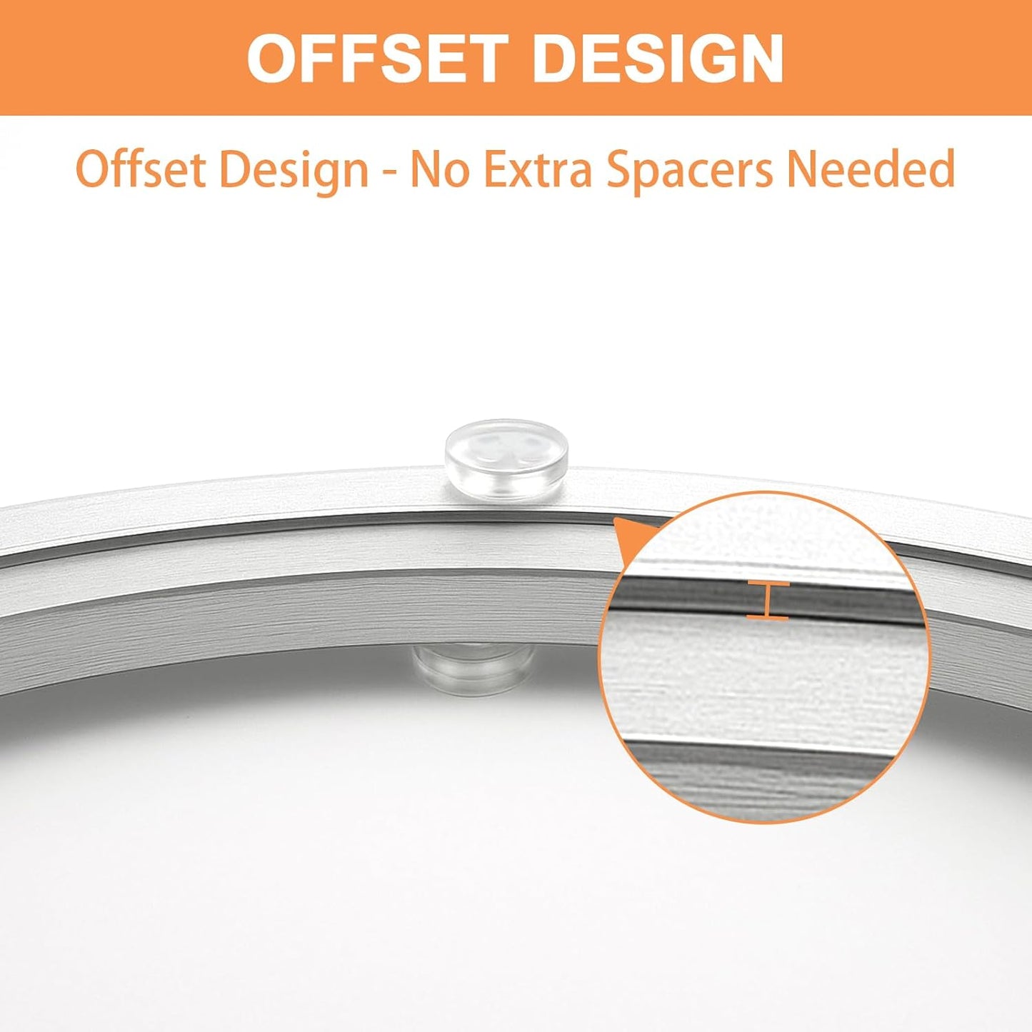 TamBee Aluminum Lazy Susan Heavy Duty Metal Rotating Hardware Turntable Bearing Ring Lazy Susan Base Only (8-Inch Heavy Duty)