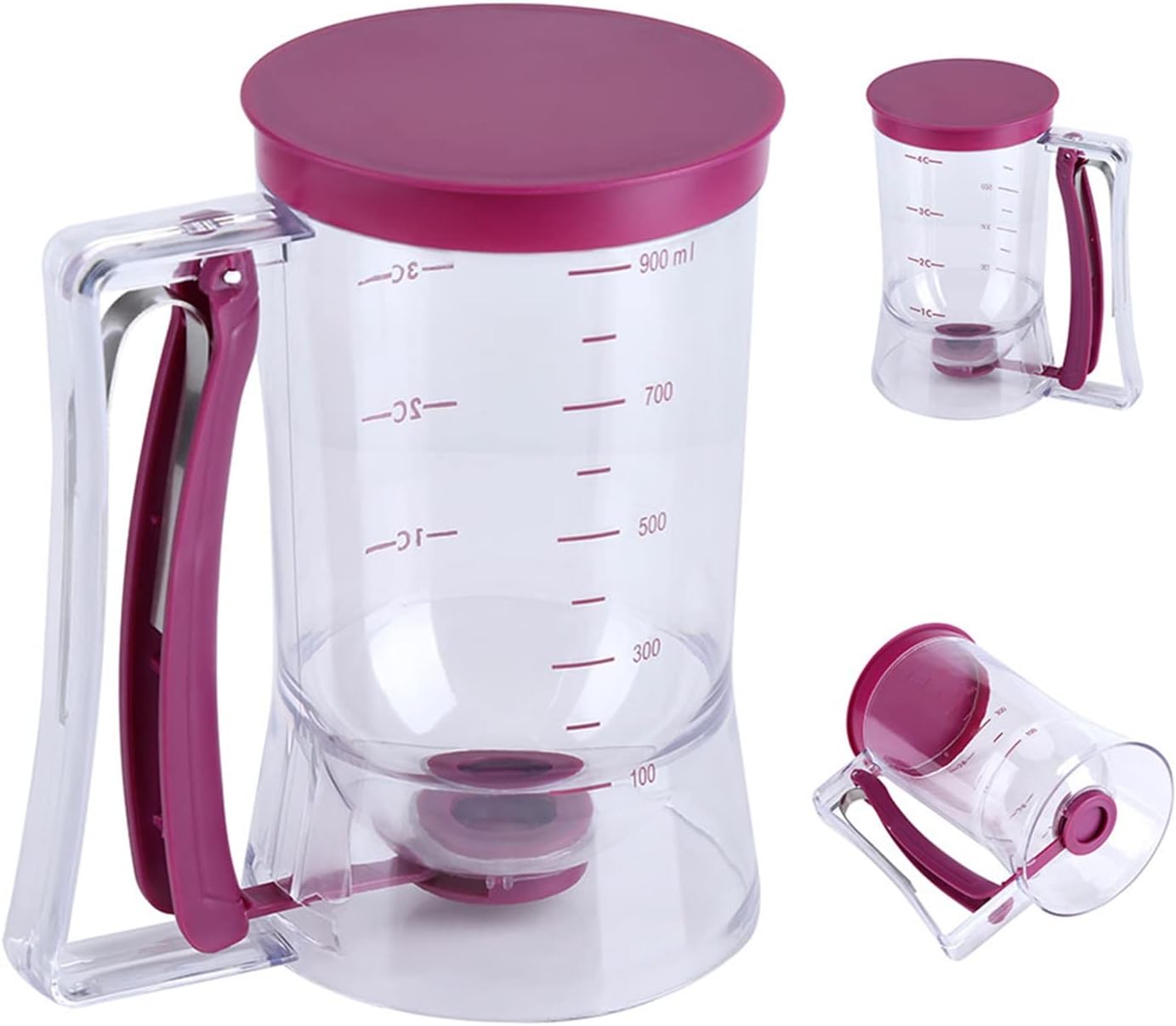 Pancake Batter Dispenser Separator 900mL Manual Cupcake Pancake Waffle Measuring Cup Baking Tool Kitchen Accessory Easy Pour Baking Supplies