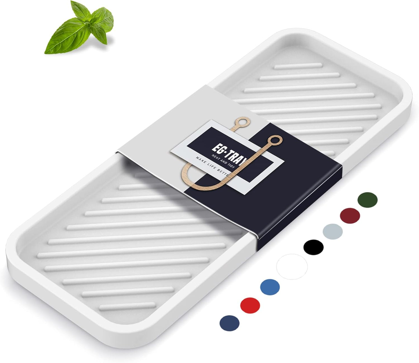 EG-SIPRO Silicone Sponge Holder, Kitchen Sink Organizer Tray, Sponge Caddy for Bathroom Counter, Dish Soap Holder, Scrubber, Soap Dispenser, Scouring Pad