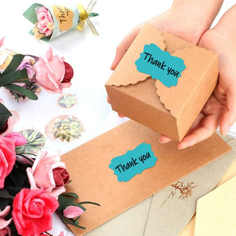 SALEMAR 2" x 3" Cyan Blue Sticker Labels, 200PCS Self-Adhesive Write On Tags for Essential Oil, Bottles, Food, Jars, Canning, Christmas (Cyan Blue)