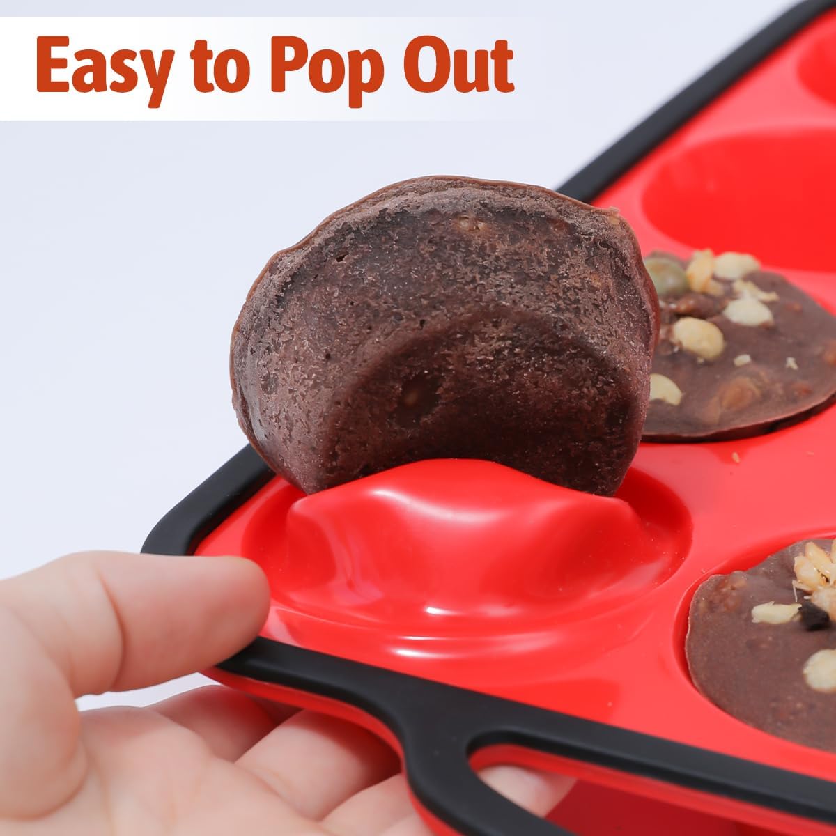 FUNBAKY Silicone Muffin Pan With Metal Frame, Muffin Tins Nonstick 12 Cups Regular Size Muffin Pan for Baking Muffin, Cupcake Food Grade