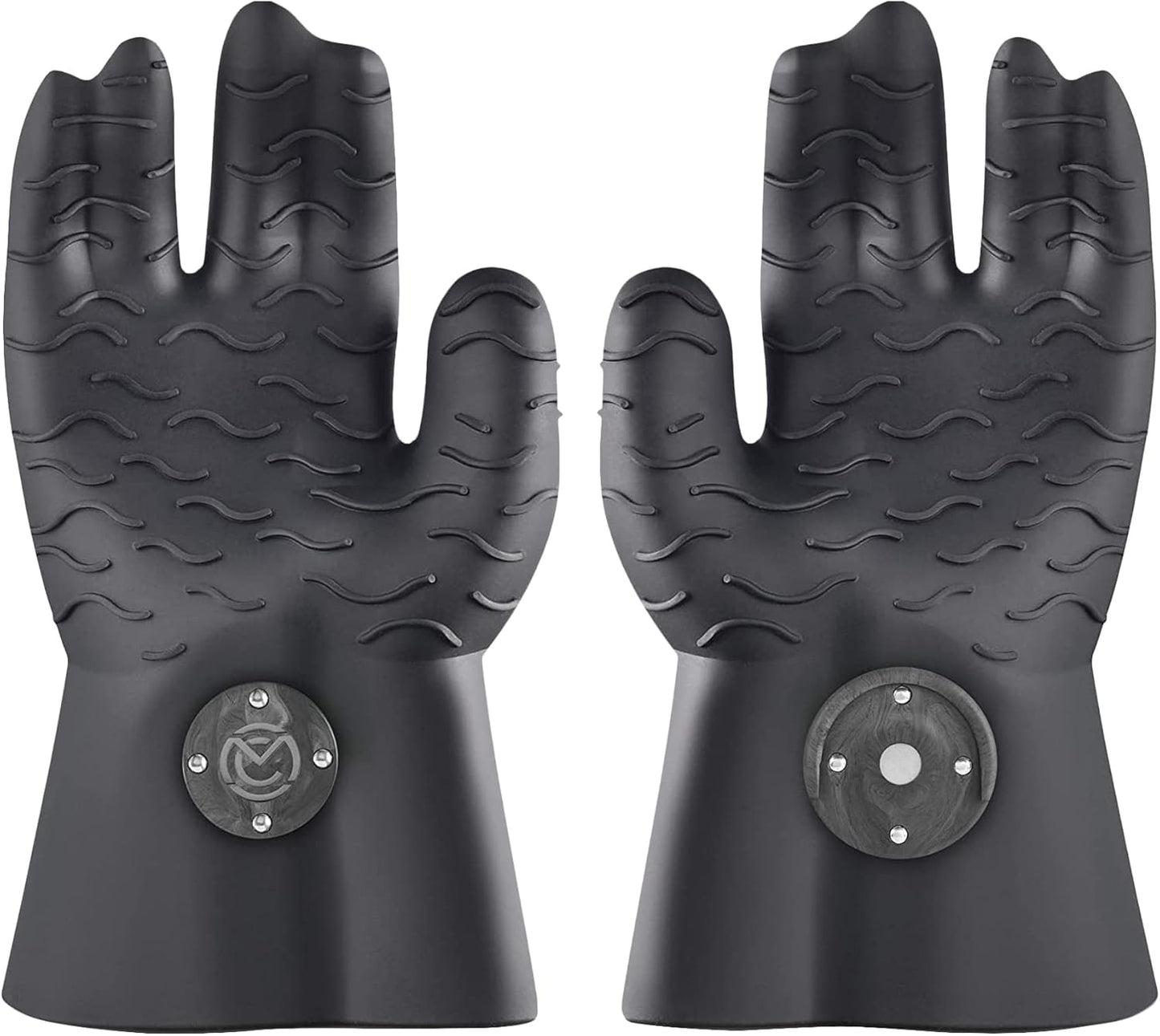 MagneCHEF Magnetic BBQ Grill Gloves – Heat Resistant, Patented Magnetic Safety Clip Easy On & Off, Firefighter-Designed, Dishwasher-Safe, Waterproof, Perfect for Grilling, Smoking, Frying, Baking