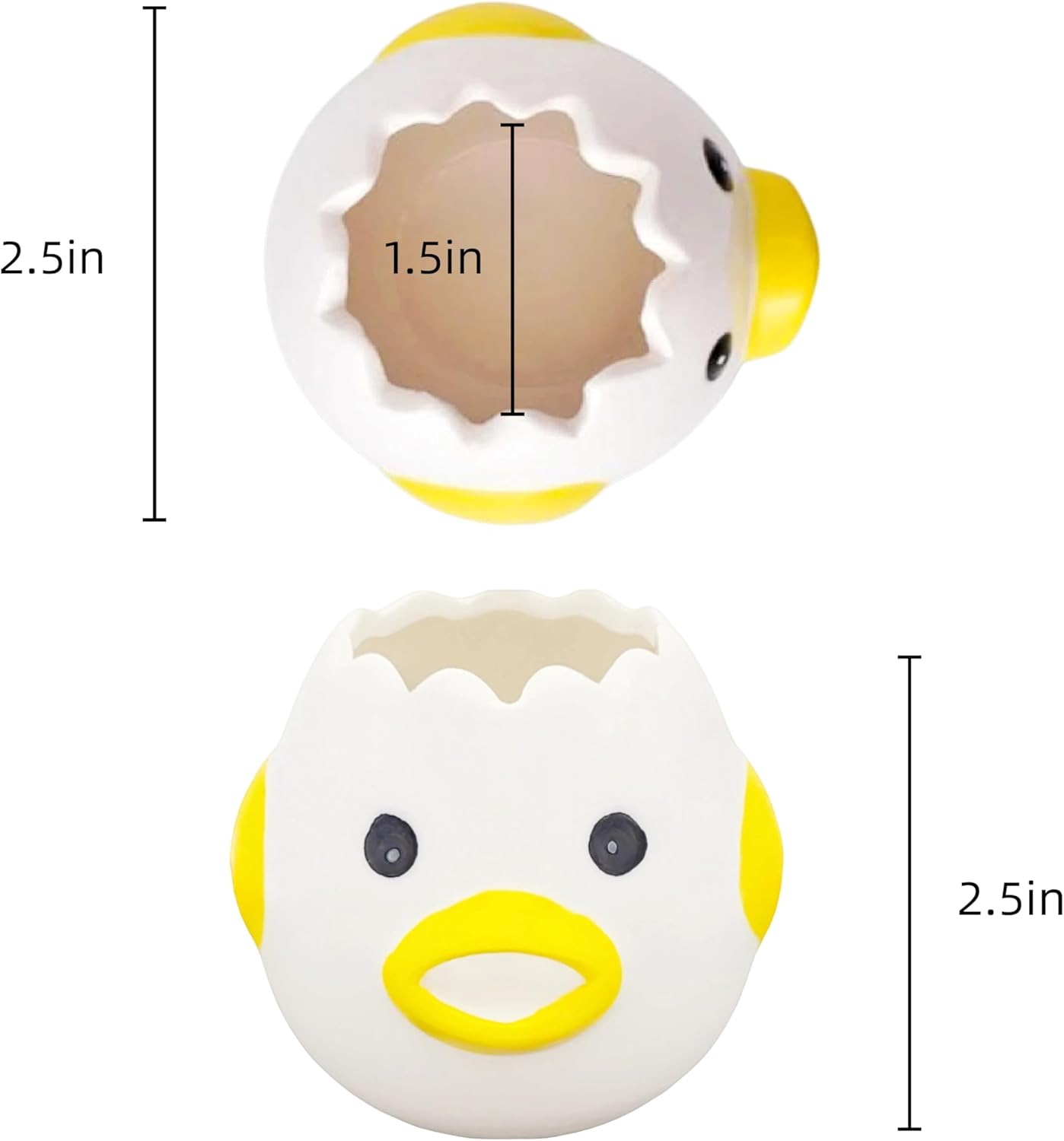 Cartoon egg separator, ceramic cute egg yolk separator, mini egg white and yolk filter, kitchen gadget baking aid