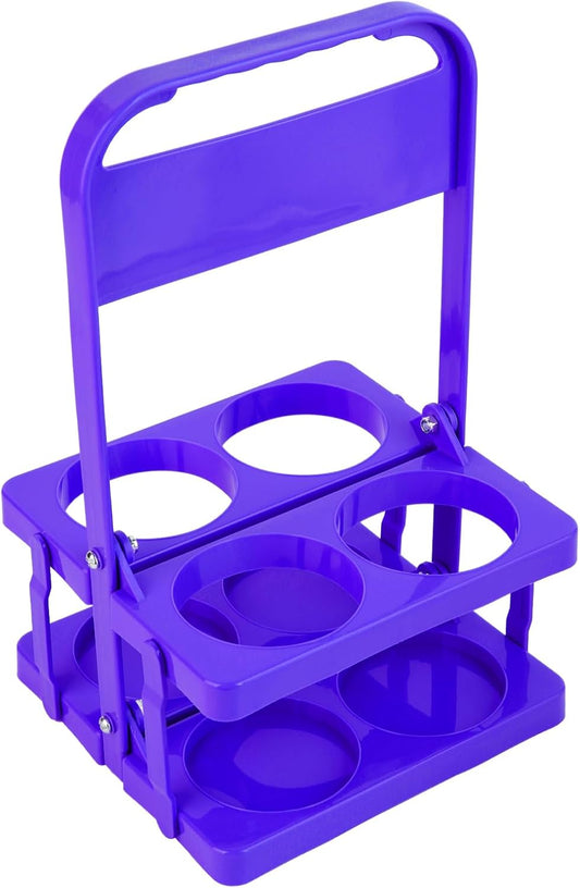 musbus Reusable Drink Carrier with Handle for Doordash, Grubhub, Portable Cup/Coffee Holder Accessories for Delivery, Foldable Drinks Caddy with Tray, Car Durable Plastic Festive Bottle, Vacation