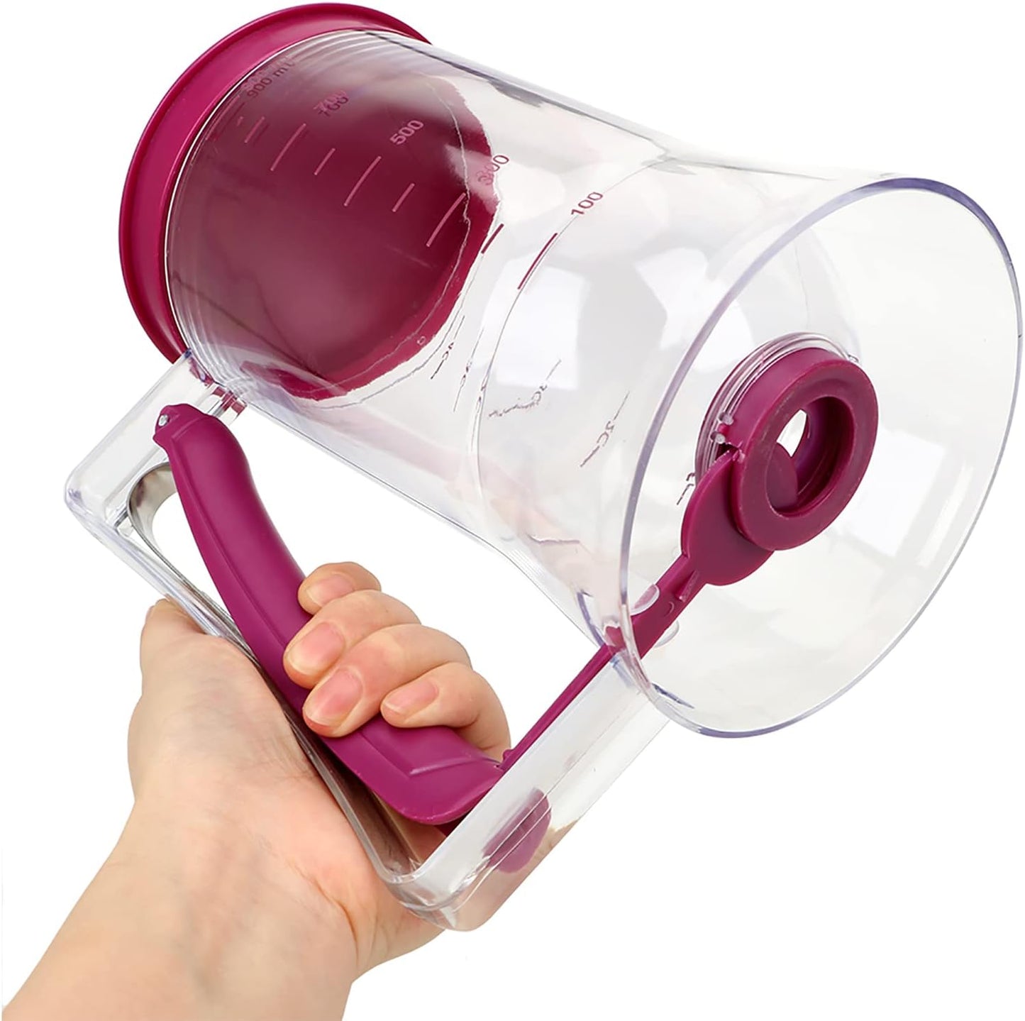 Batter Dispenser with Squeeze Handle For Cupcake, Waffle, Pastry, Pancake, Cookie, Cake, Batter Cream Separator Cup Measuring Baking Tool