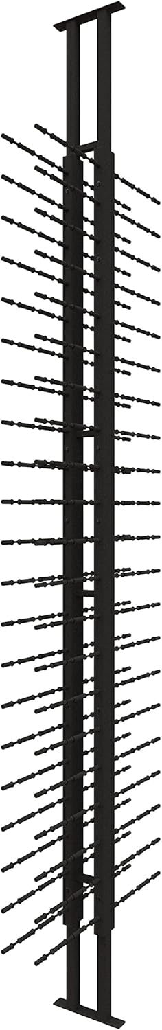 Ultra Wine Racks Floor-to-Ceiling Mount Display (2 Side, Triple Deep, Black, Holds 126 Wine Bottles) - Modern Metal Wine Storage for Wine Cellars, Home Bars, Kitchens, & Dining Rooms