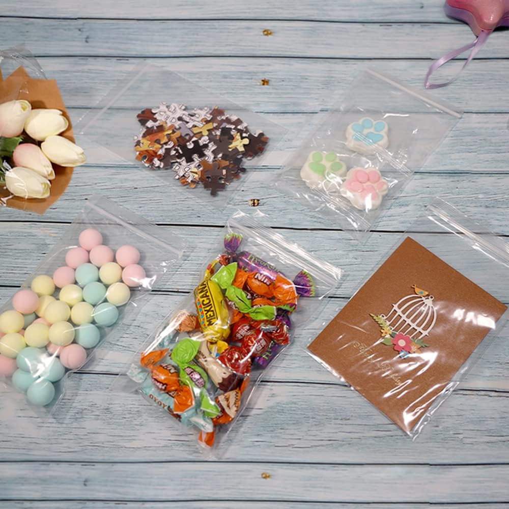 iMailer - 500 Count - 4" x 6" Small Plastic Bags- 2 Mil Clear Reclosable Bags