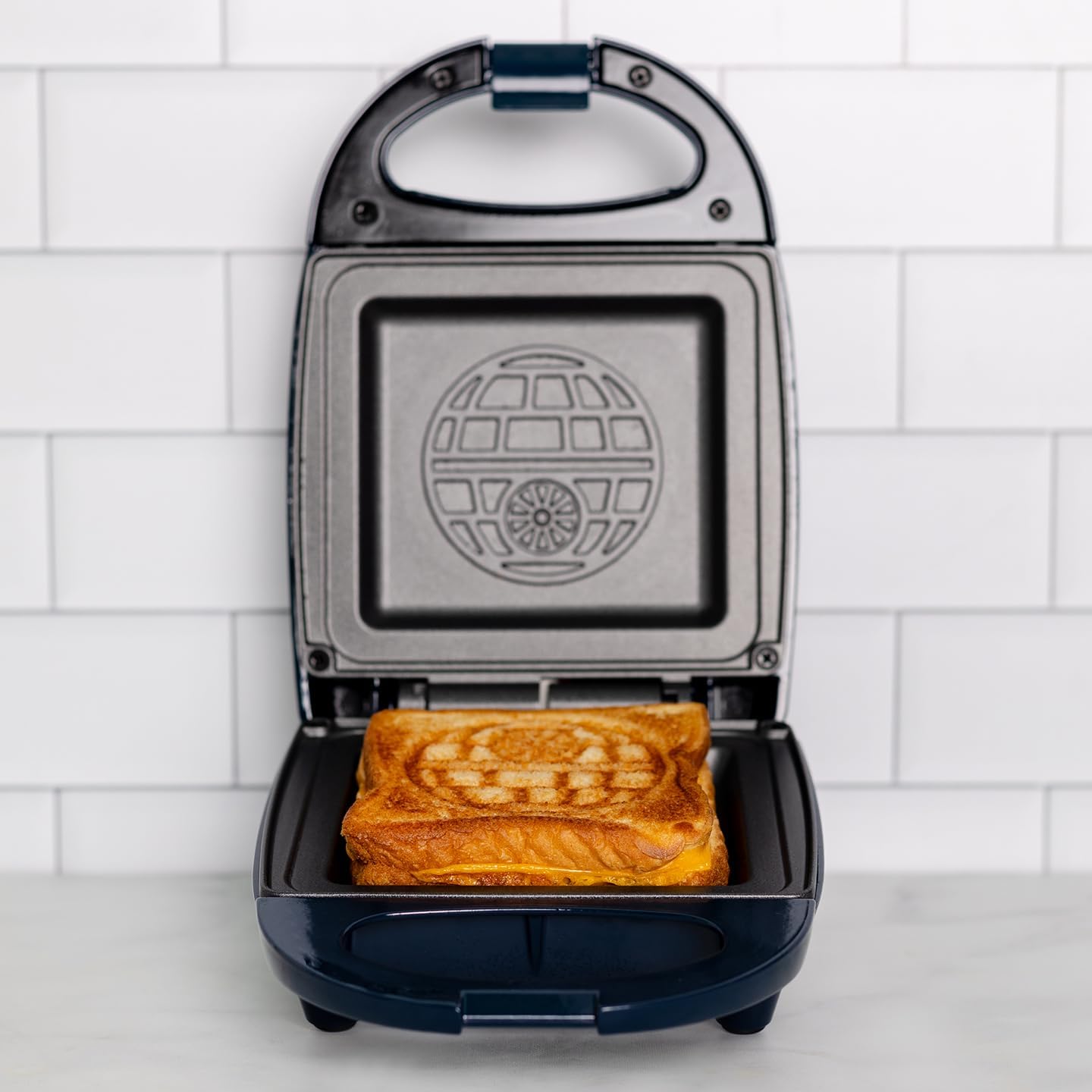 Uncanny Brands Star Wars Death Star Single Sandwich Maker - Star Wars Kitchen Appliance