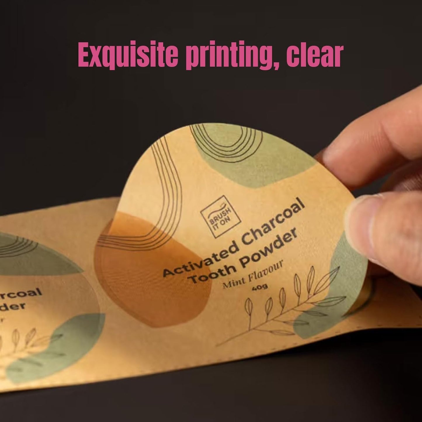 Custom Stickers Personalized Square Kraft Paper Sticker Customizable Floral Wreath Labels, Stickers for Mason Jars, Wedding Favors, Gift Tags, Party Packaging (Style 6)