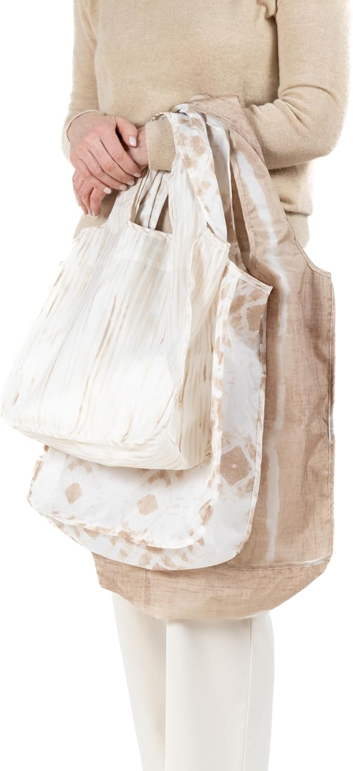 Reusable Grocery Bag - Stylish Shopping Bag for Groceries - Foldable Tote Bag - Medium Size