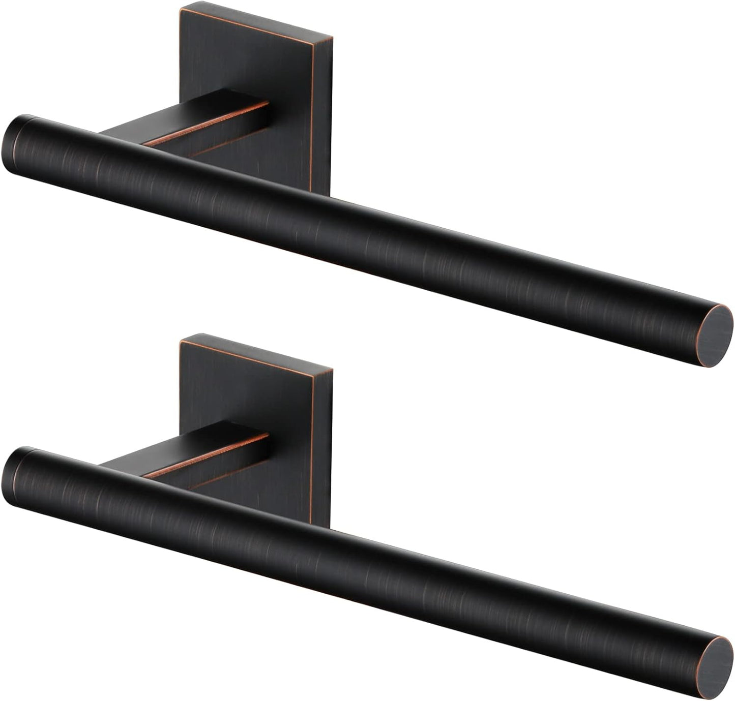 KOKOSIRI Bathroom Towel Bar Hand Towel Holders Wall Mount Screw in Toilet Washroom Rails Stainless Steel Bath Accessories Oil Rubbed Bronze 2 Pack, B3008ORB-P2