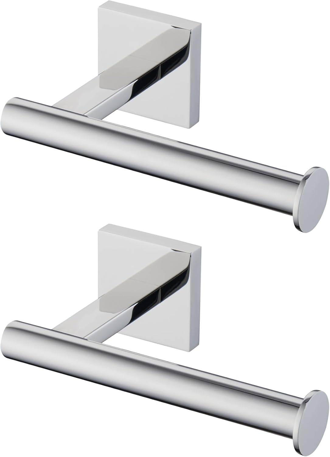 KOKOSIRI Toilet Paper Holder for Bathroom Toilet Roll Holder Hold Mega Rolls Wall Mounted, Polished Chrome Stainless Steel 2 Pack, B2008CH-P2