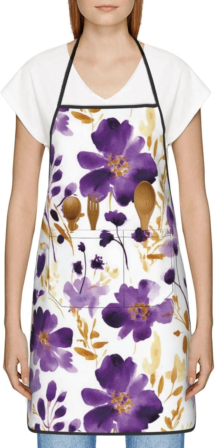 Women Men Bib Aprons Chef Cooking Aprons with Pockets for Kitchen Cooking BBQ Baking Grilling