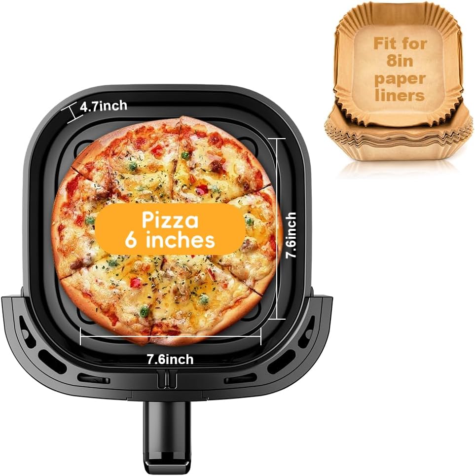 ASZ Air Fryer with Window Visible- 5 quart Compact- Digital Airfryer 5qt for 2-3 people - 5 qt for Office Dorm Room - 8 in 1 Bake Toast Broil Reheat - 1400W, 400℉ Kitchen Airfry Countertop Gift